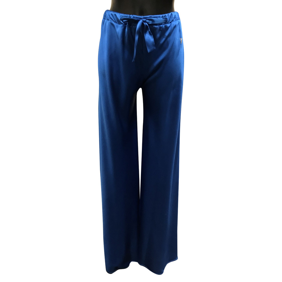 Roberto Cavalli Trousers Silk in Blue