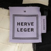 Hervé Léger Robe en noir / crème