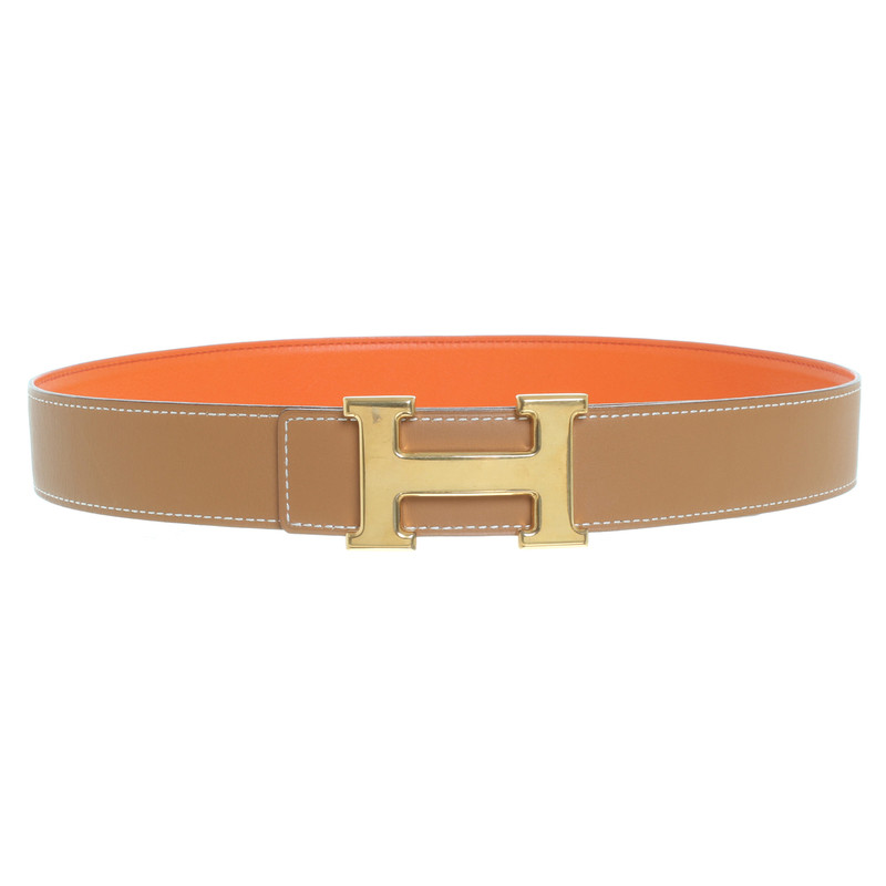 Hermès Cintura in arancio/beige
