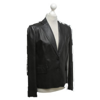 French Connection Leather blazer in black