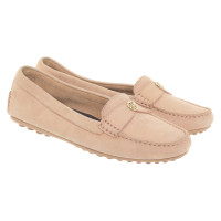 Tommy Hilfiger Slippers/Ballerina's Suède in Huidskleur