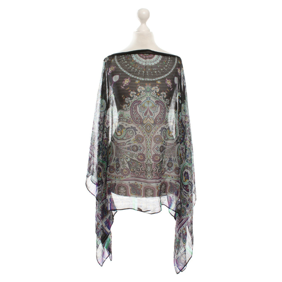 Etro Seidenponcho mit Muster