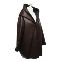 Annette Görtz Jacket/Coat Leather in Brown