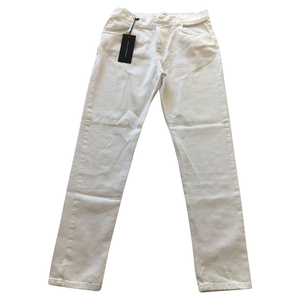 Atos Lombardini Paire de Pantalon en Denim en Blanc