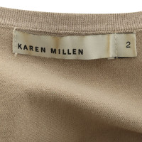 Karen Millen Strickkleid in Beige/Schwarz