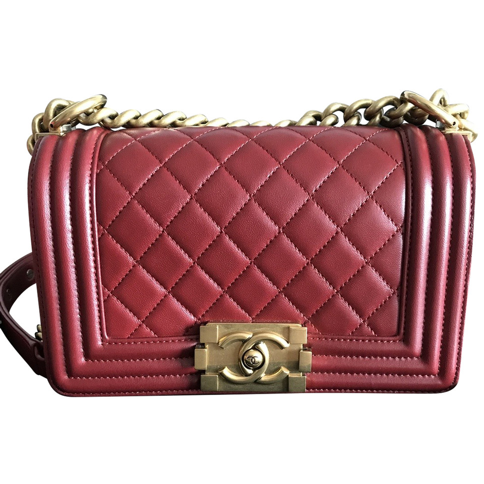 Chanel Classic Flap Bag Small en Cuir en Bordeaux