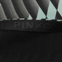 Pinko Cocktailkleid in Mint/Schwarz