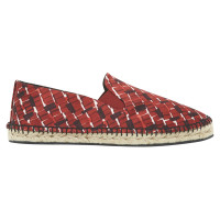 Bottega Veneta Chaussons/Ballerines en Toile en Rouge