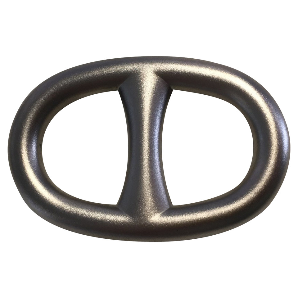 Hermès Silver-colored cloth ring