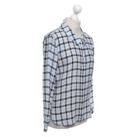 Max & Co Silk blouse with plaid pattern