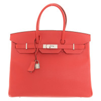 Hermès Birkin Bag 35 in Pelle in Rosso