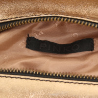 Pinko Clutch Bag Leather in Gold