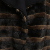 Marni Striped mink coat