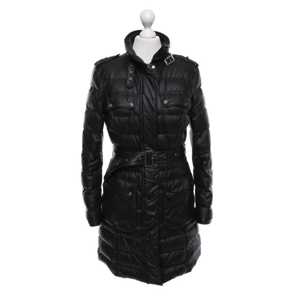 Belstaff Donzen jas met lederen bekleding