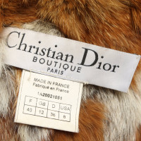 Christian Dior Gilet in pelle con finiture in pelliccia