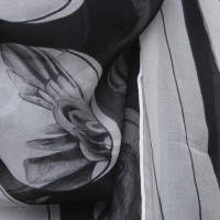 Alexander McQueen panno di seta con grafico illustrato