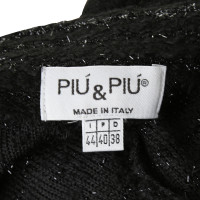 Piu & Piu Knitted coat in black
