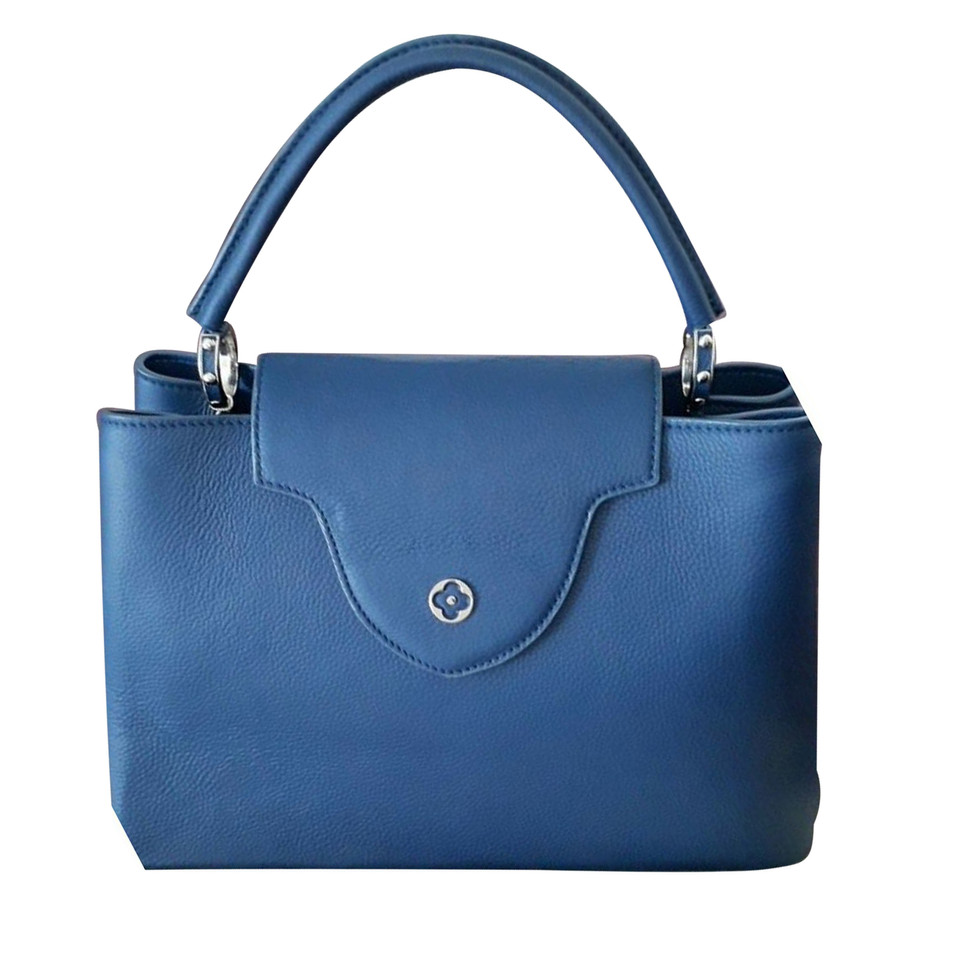 Louis Vuitton Capucines in Pelle in Blu