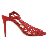 Alexandre Birman Sandali in Pelle scamosciata in Rosso