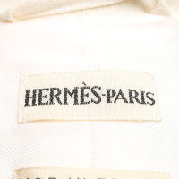 Hermès Blazer aus Leinen in Creme