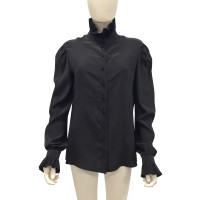 Alexander McQueen zwarte zijden blouse