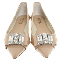 Michael Kors Slippers/Ballerina's Leer in Huidskleur