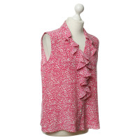 Rena Lange Zijden blouse met een bloemmotief