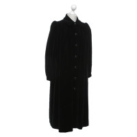 Yves Saint Laurent Velvet coat in black