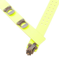 Matthew Williamson Patent leather belts in neon yellow