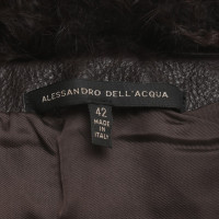 Alessandro Dell'acqua Leather jacket in brown
