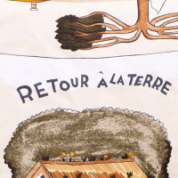 Hermès Zijden sjaal "Retour A`Laterre"