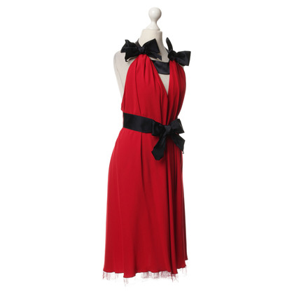 Alexis Mabille Rotes Kleid mit Schleifen