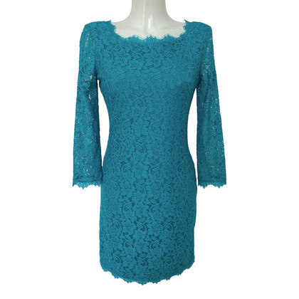Diane Von Furstenberg Robe en Viscose en Turquoise