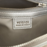 Versace Handtas Leer in Zilverachtig