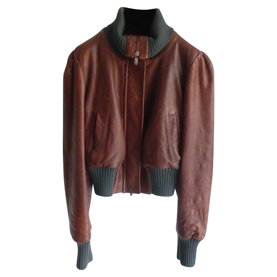 Pinko Leather jacket in Bordeaux