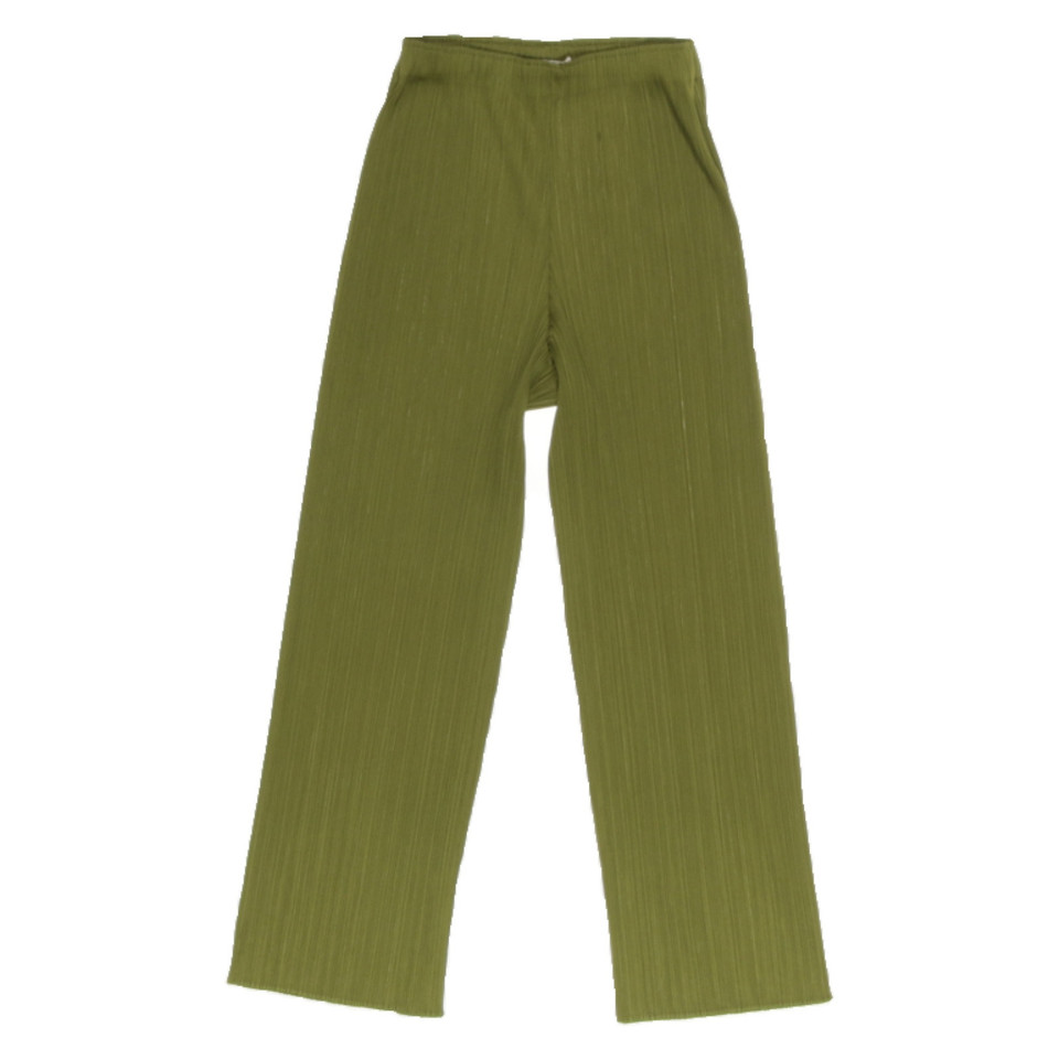 Pleats Please Paire de Pantalon en Vert