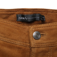 Arma Paio di Pantaloni in Pelle in Beige