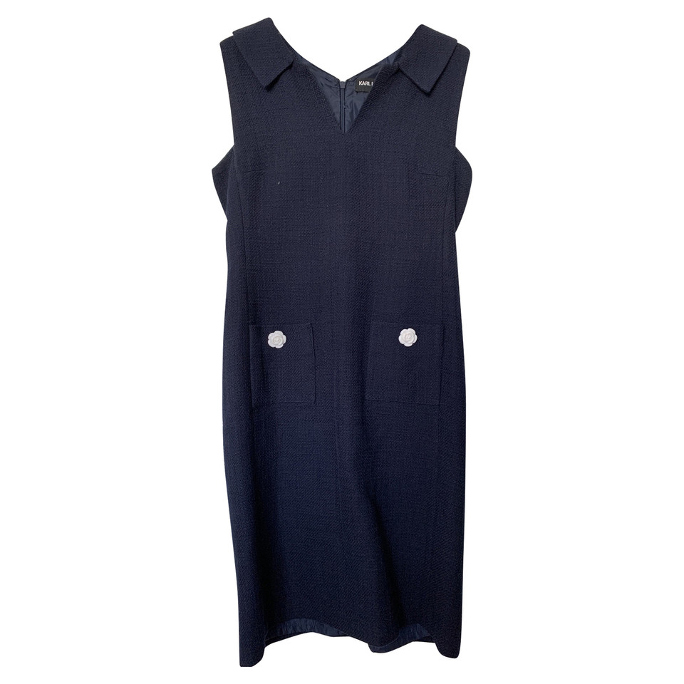 Karl Lagerfeld Kleid aus Baumwolle in Blau