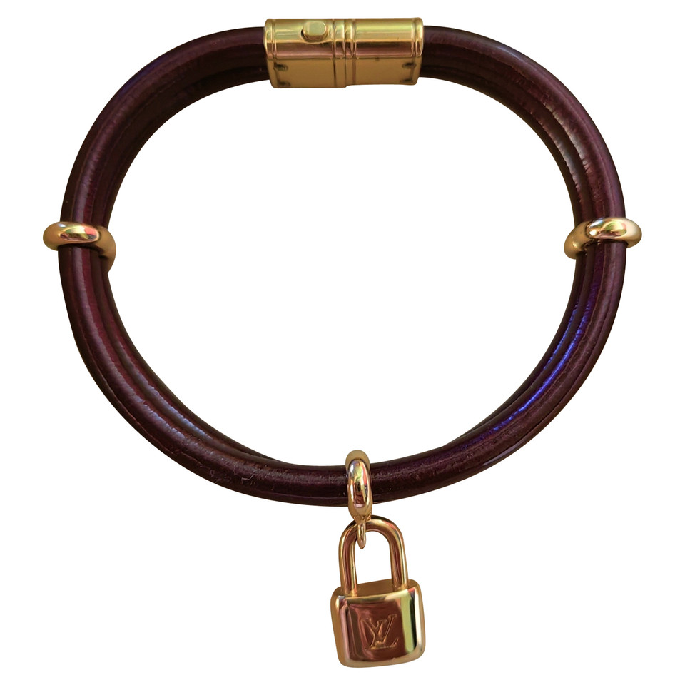 Louis Vuitton Bracelet en Cuir en Fuchsia