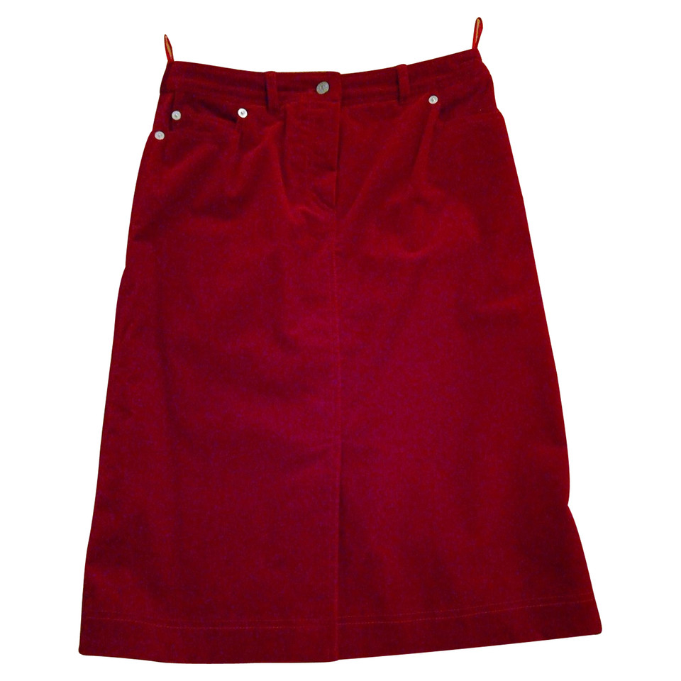 Bogner Red fine cord skirt