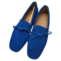Tod's Slippers/Ballerinas Suede in Turquoise