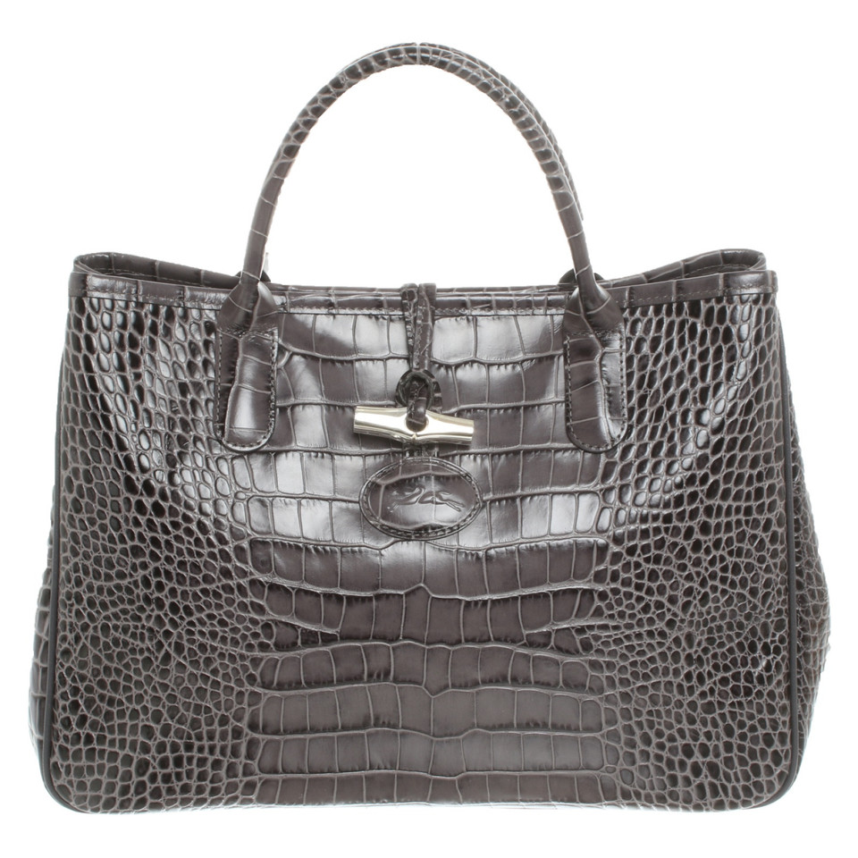 Longchamp Handbag Leather in Grey