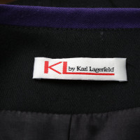 Karl Lagerfeld Kleid aus Wolle in Schwarz