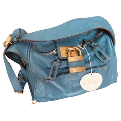 Chloé Paddington Bag en Cuir en Turquoise