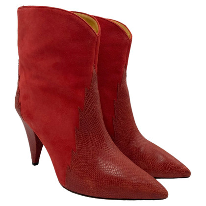 Isabel Marant Stivaletti in Pelle in Rosso
