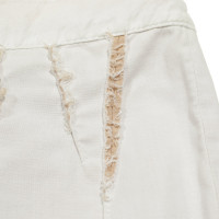 Miu Miu Paio di Pantaloni in Cotone in Bianco