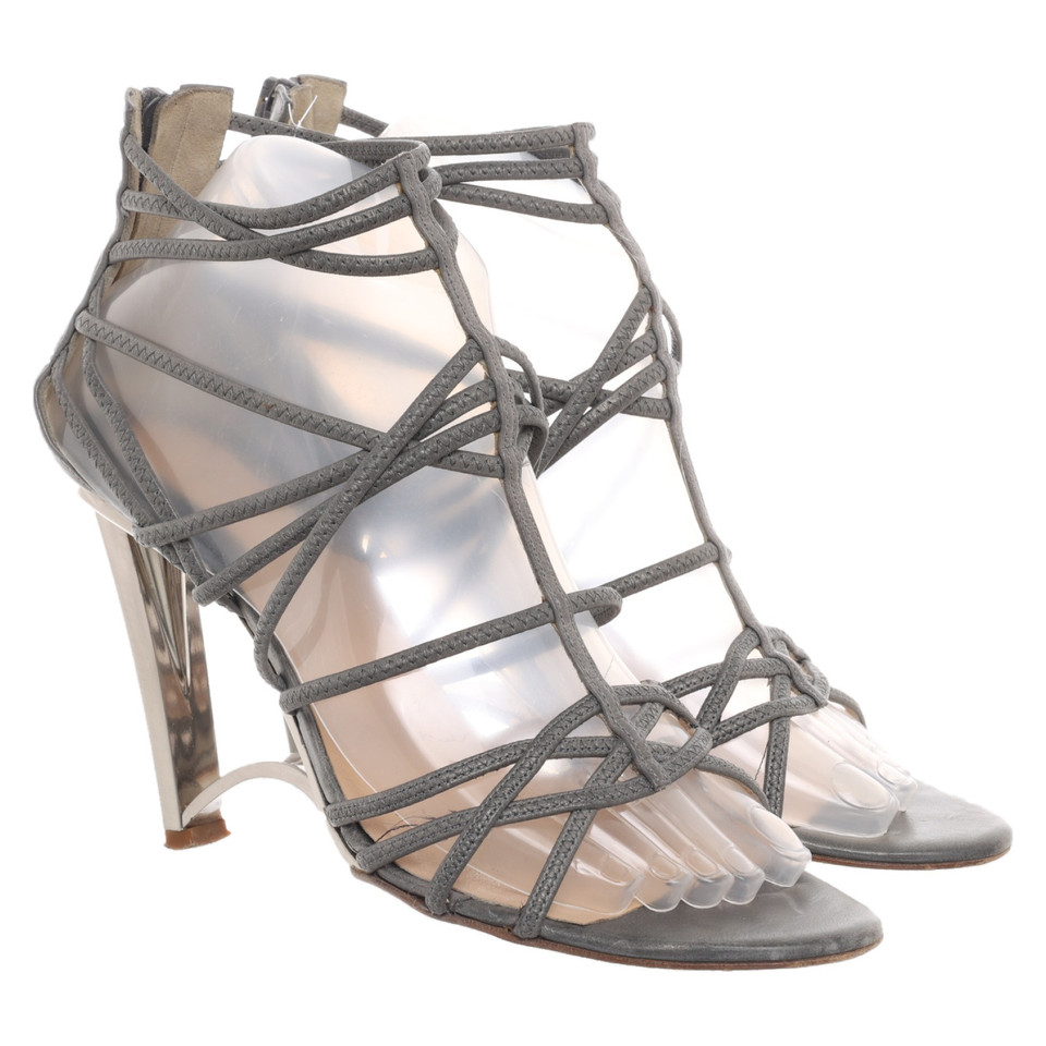 Donna Karan Sandals Leather in Grey