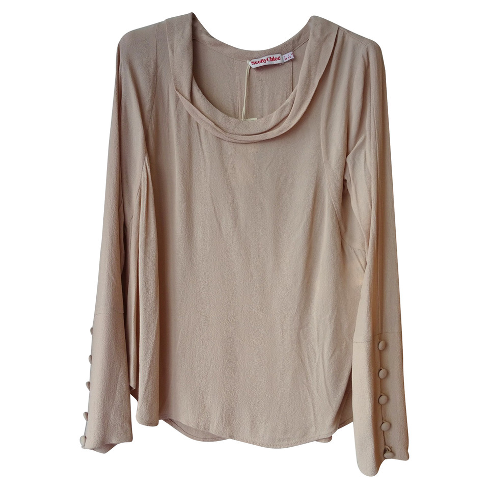 Chloé Top en Viscose en Nude