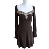 Red Valentino Brown dress with lace