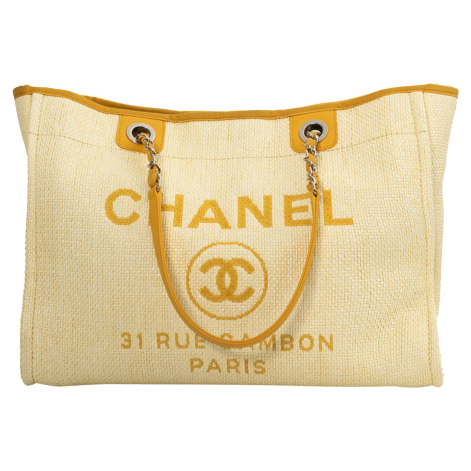 Chanel Deauville en Toile en Jaune